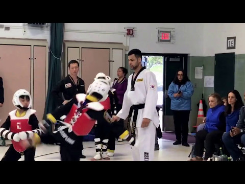 World Champion TKD 2nd and 3rd degree promotional belt test. Calf Pen Meadow School, Milford CT