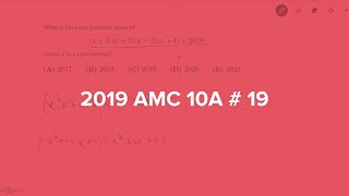 2019 AMC 10A # 19