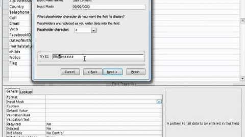 Access 2010 - Adding An Input Mask To Safeguard Data Entry - Tutorial