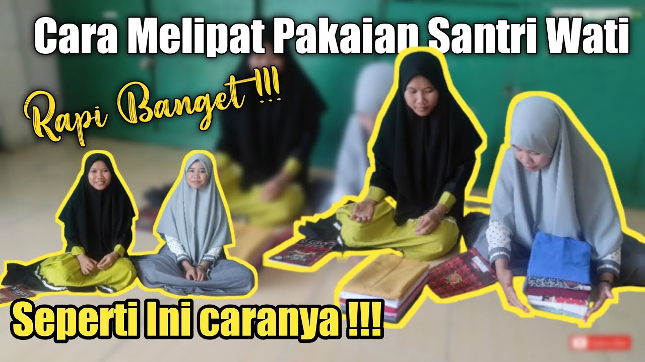 CARA MELIPAT PAKAIAN ALA SANTRI WATI AGAR RAPI TIDAK PENUH DI LEMARI | Lipat Baju Pakai Buku