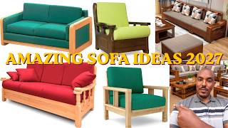 100  Most Creative Wooden Sofa Set Ideas 2027 | Unique & Modern Wood Sofa Designs for Living Rooms