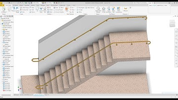Autodesk Inventor Create Steel Pipe Handrails On Stair Exercise 152