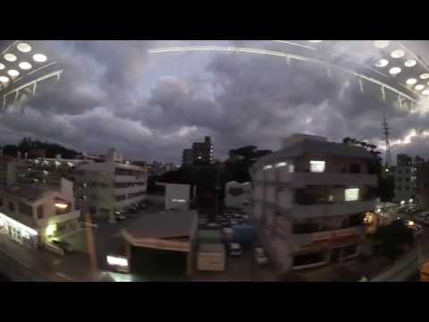 夕景右窓 沖縄都市モノレール ゆいレール 3小禄駅〜4奥武山公園駅