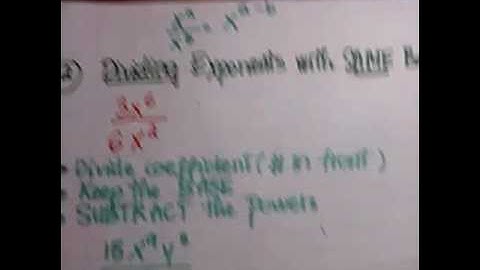 Exponents, dividing same bases