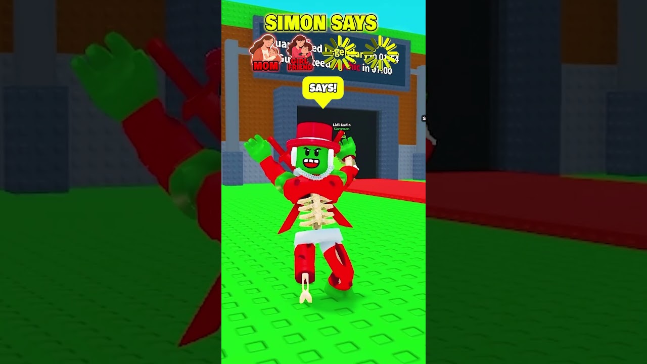 SIMON SAYS WITH ZOMBIE! 🧟 #shorts 🟢