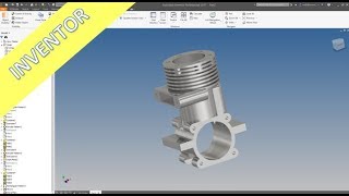 Kurbelgehaeuse - Model plane engine - Inventor 2012 Training