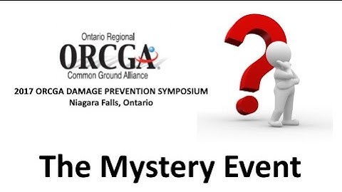 ORCGA 2017 Symposium Mystery Event