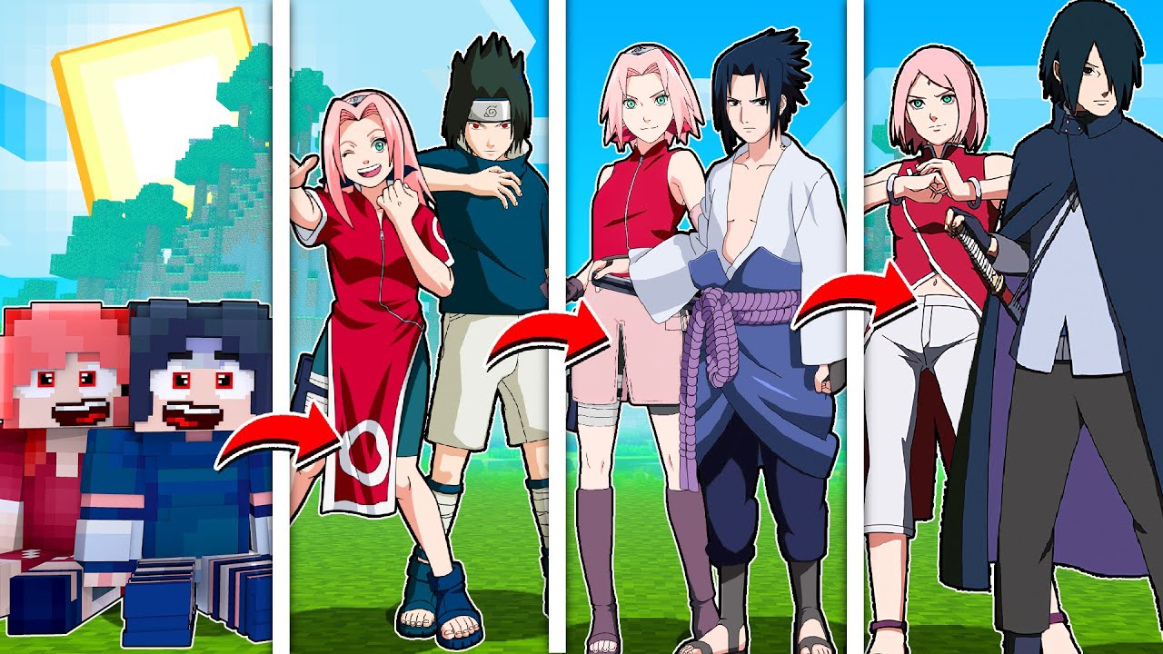 CICLO DE VIDA DO SASUKE E DA SAKURA NO MINECRAFT ‹‹ P3DRU ››