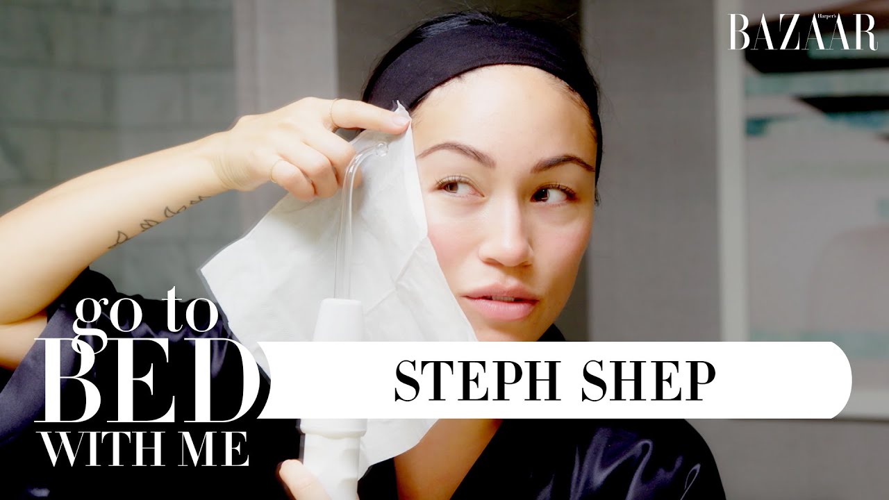 Stephanie Shepherd's Nighttime Skincare Routine | Go To Bed With Me |  Harper's BAZAAR - YouTube