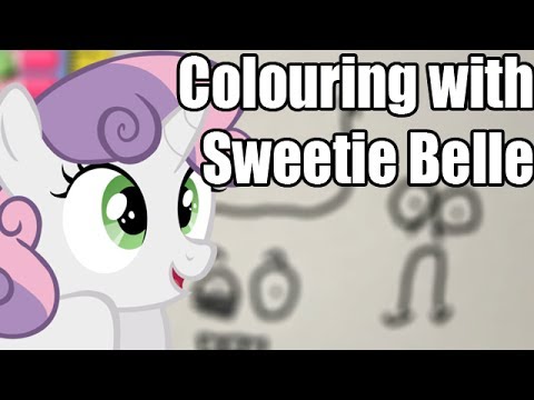 Colouring With Sweetie Belle Pony Drawing Fun Youtube