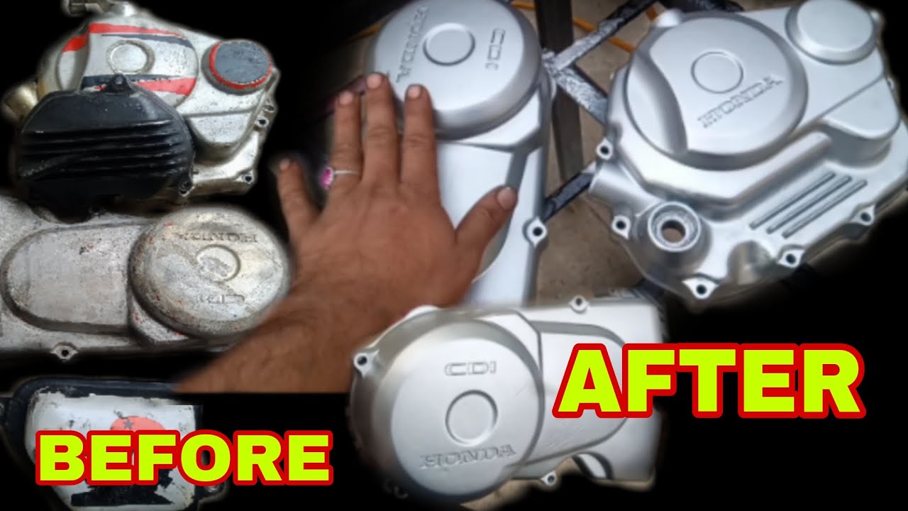 How to paint Engine Cover*********†*********Engine  said Housing restoration CG 125