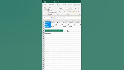 Transpose data and remove blank rows #excel #excelshortcuts #exceltips #exceltricks
