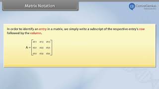 Matrix Notation