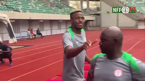 VICTOR OSIMHEN arrived at Super Eagles camp ahead of the World Cup qualifier