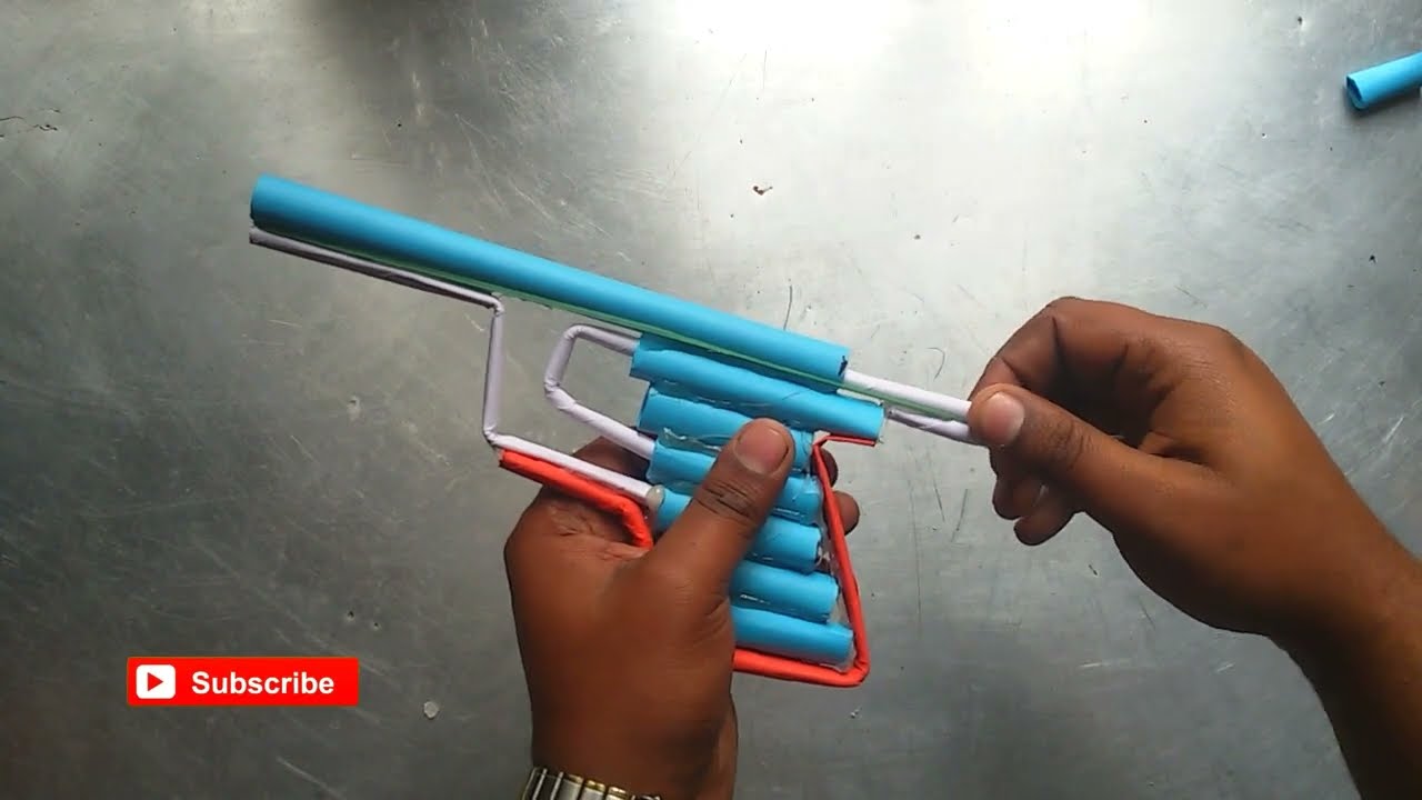 How to make paper Gun that shoots paper bullet( Nepali