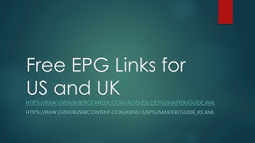 Free EPG Links for US and UK