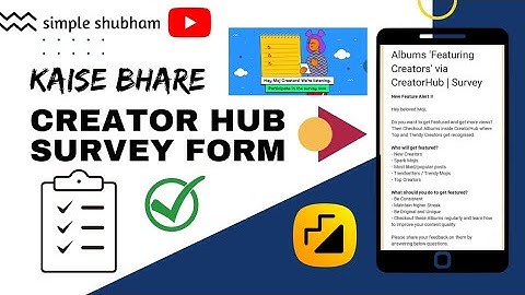 Moj Creator Hub Survey Form Kaise Bhare | Moj App New Update | Simple Shubham | Bareilly