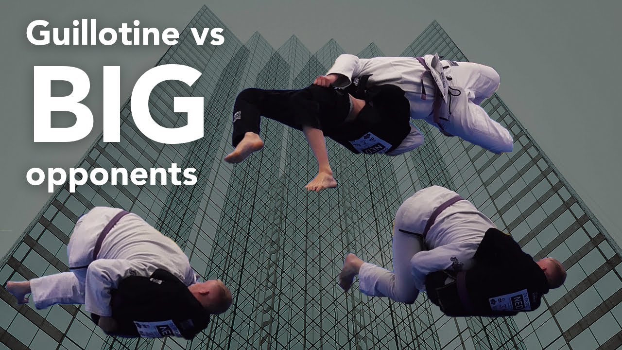 Guillotine vs BIG opponents (double my size) - De Groot BJJ - YouTube