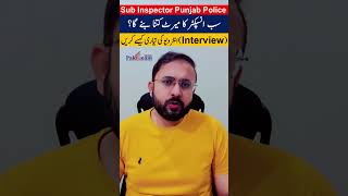 Sub Inspector Merit Interview Preparation