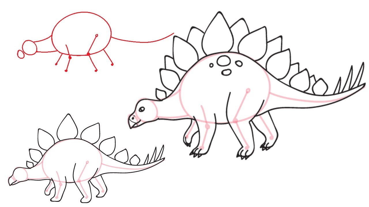 Como DESENHAR um DINOSSAURO T-REX - Como DIBUJAR un DINOSAURIO