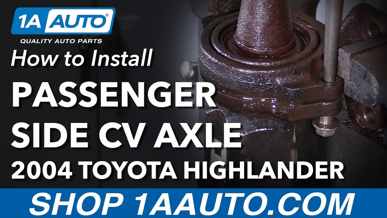 How to Remove Stuck Passenger Side CV Axle 2WD 0107 Toyota Highlander YouTube