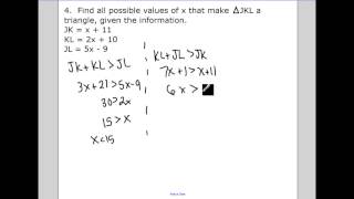 6.4 - Inequalities in One Triangle