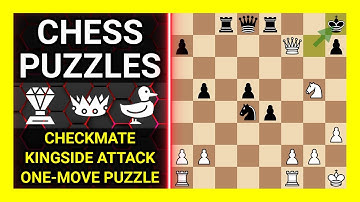 Chess Puzzles to Practice. Themes: Checkmate, Kingside attack, One-move puzzle. Learn