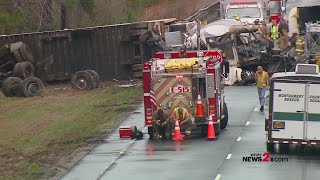 Tractor-trailer crash in Montgomery County kills 1 injures 3