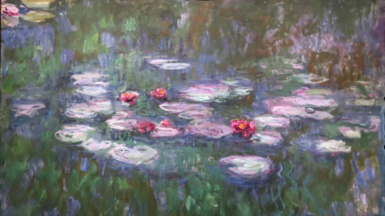 Claude Monet Water Lilies Animated Classical Painting with Nature Sounds TV Art Ambiance Wallpaper