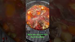 Weber Dutch Oven with boneless short ribs #food #bbqmeat #bbqfood #bbq #bbqlife #webergrill