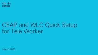 Cisco Teleworker Wireless OEAP Setup