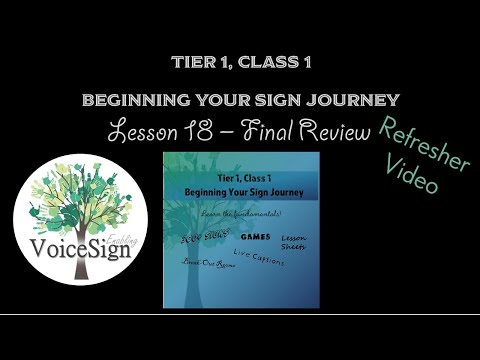 Beginning Sign Class - Lesson 18 - Final Review