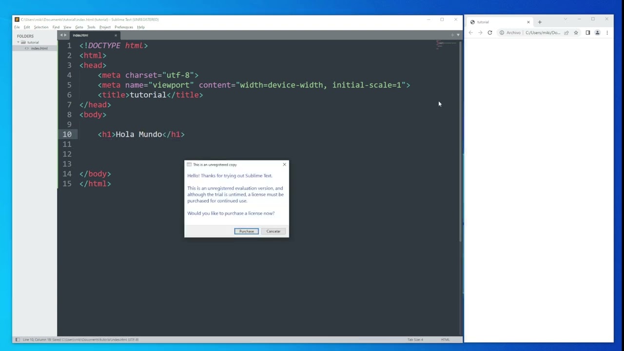 como PROGRAMAR HTML en sublime text (2023) ✅