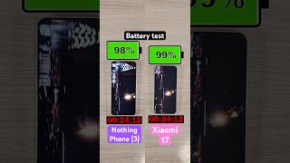 Nothing Phone (3) vs Xiaomi 17 battery test!