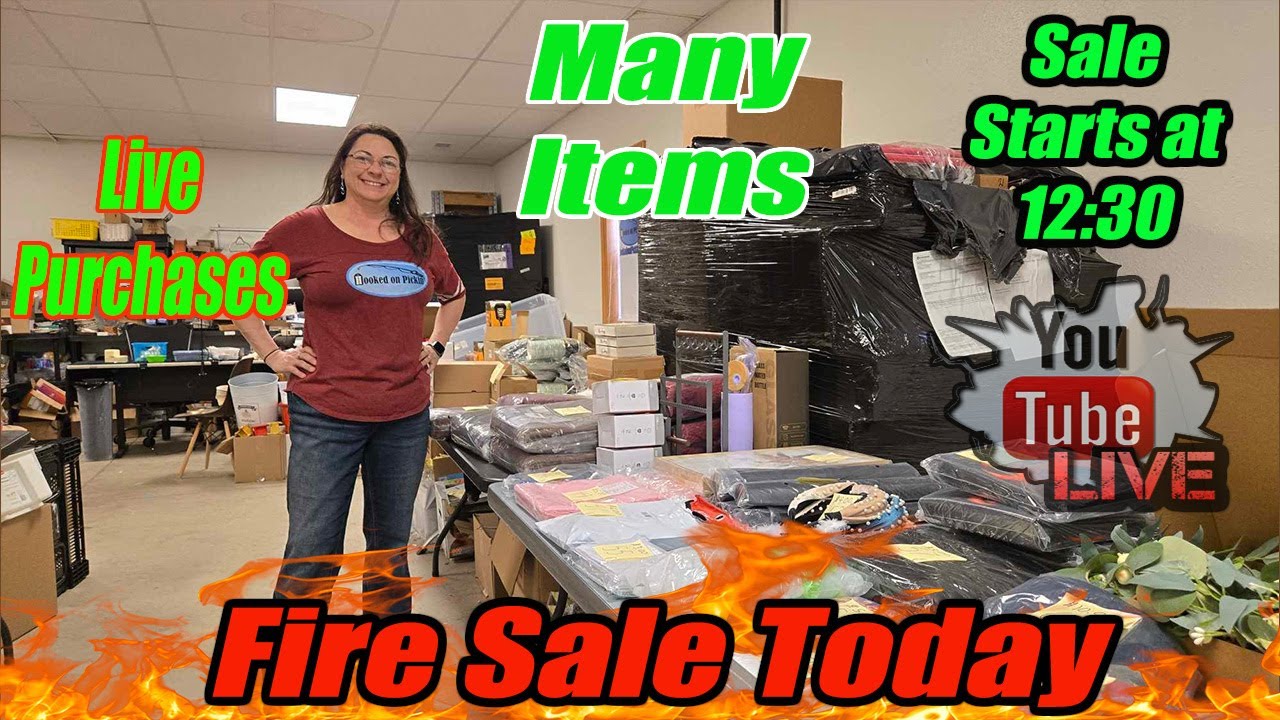 Live Fire Sale! Clothing, Amazon overstock, Home Decor, Toys, health and beauty and much more!