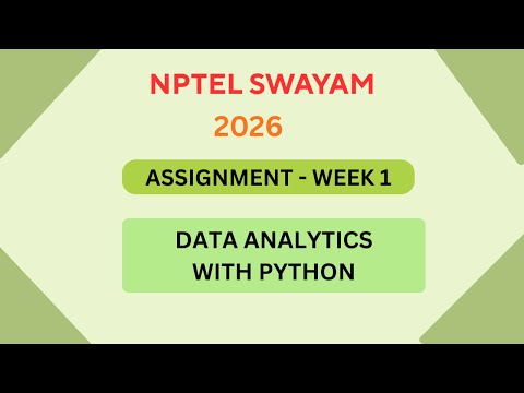 NPTEL Data analytics with python ASSIGNMENT 1 ANSWERS | Week 1 | JAN 2026#swayamsolver #nptel