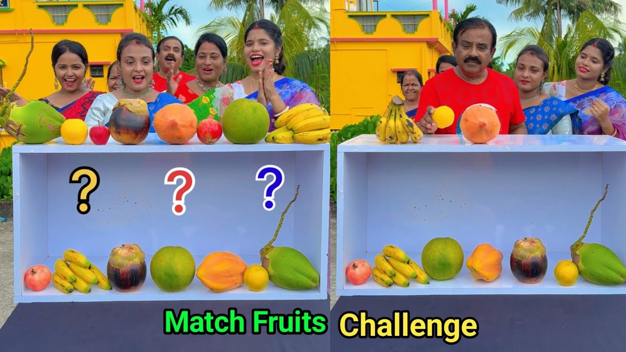 Match The Fruits with up and down Funny Challenge Video