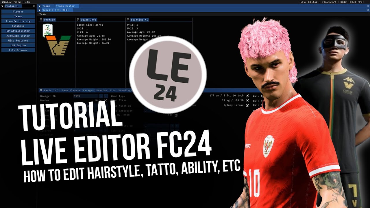 TUTORIAL HOW TO EDIT HAIRSTYLE, TATTOO, ABILITY, ETC WITH LIVE EDITOR ...