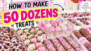 HOW TO MAKE 50 DOZEN TREATS! 👩‍🍳 | HUGE Chocolate Covered Treat Order