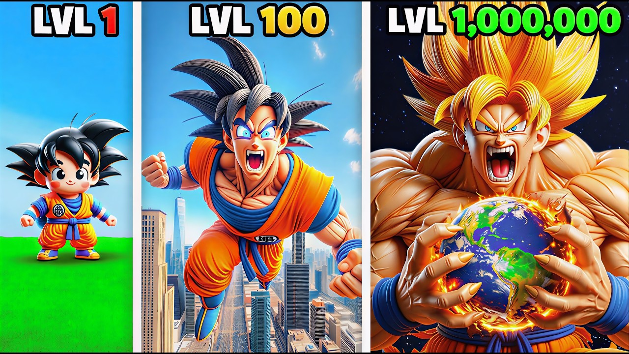 Level 1 to 1,000,000 GOKU In GTA 5!