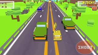 Blocky Road Blaster - 3D ( Fun Race & Shoot Game ) screenshot 2