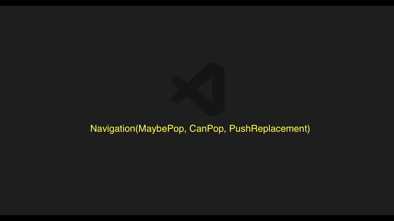 Flutter Learning( Navigation - MaybePop, CanPop, PushReplacement) - YouTube