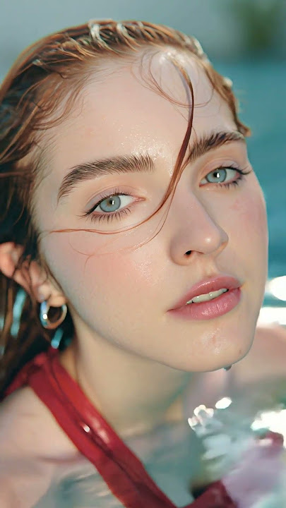 Love at First Sight – Eye Contact Practice Girl in the Pool | Staring Contest #shorts #beauty #love