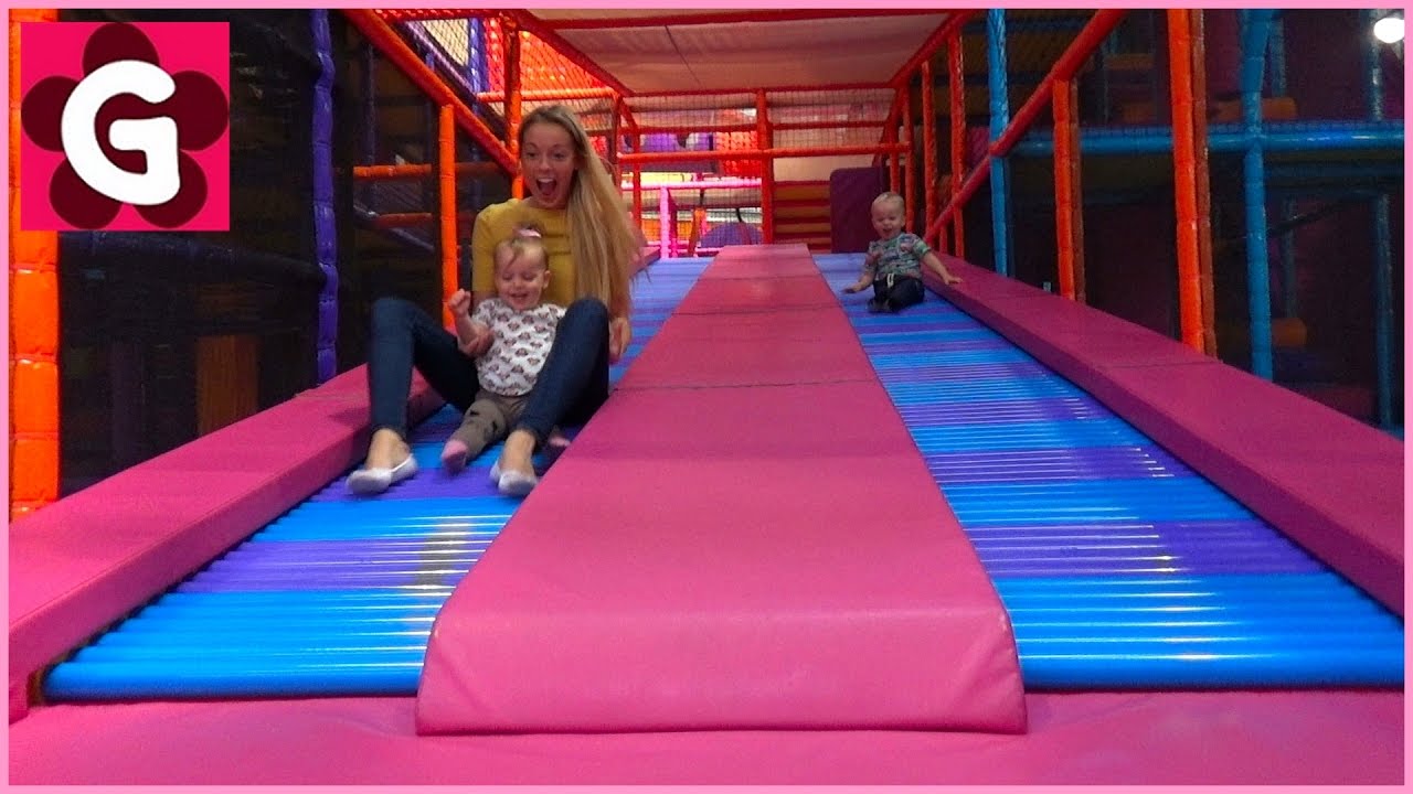 Gaby and Alex Playing and having Fun at Indoor Playground