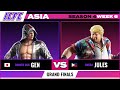 Gen (Steve) vs Jules (Bob) Grand Finals ICFC Asia Tekken 7 Season 4 Week 6