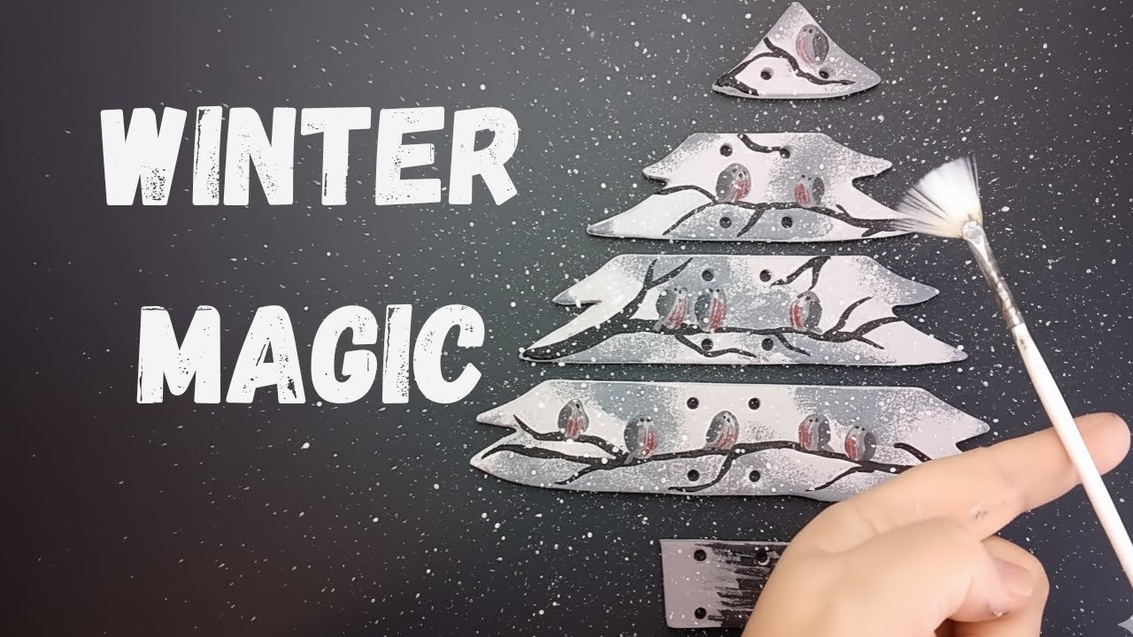 DIY Clay Christmas Tree Ornament | Snowy Winter Design