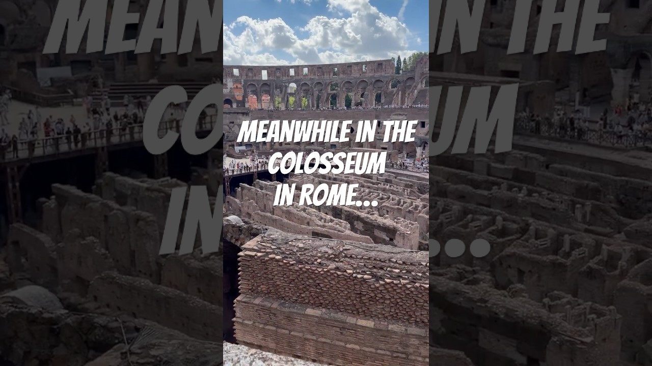 Meanwhile in the colosseum…#travel #shorts #cruise #rome #italy