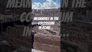 Meanwhile in the colosseum…#travel #shorts #cruise #rome #italy