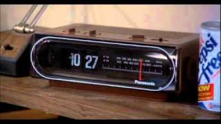 Back to the Future Flip Clocks - Panasonic RC-6015 brown cabinet