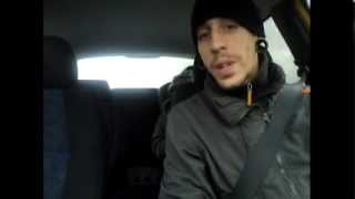 Here we are ..in the car.